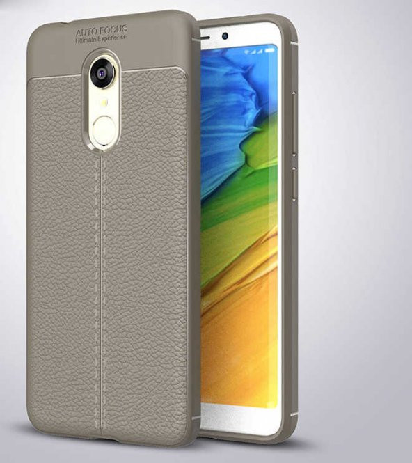 Xiaomi Redmi 5 Plus Kılıf Niss Antişok Korumalı Deri Silikon Kapak - 5