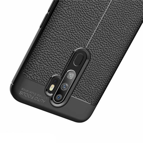 Oppo A5 2020 Kılıf Niss Antişok Korumalı Deri Silikon Kapak - 12