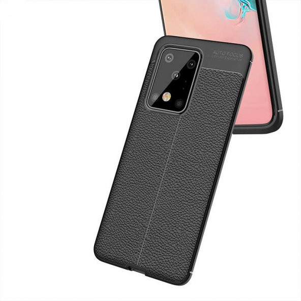 Samsung Galaxy S20 Ultra Kılıf Niss Antişok Korumalı Deri Silikon Kapak - 9