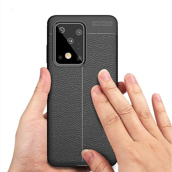 Samsung Galaxy S20 Ultra Kılıf Niss Antişok Korumalı Deri Silikon Kapak - 10