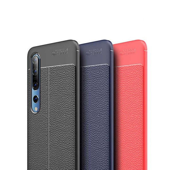Xiaomi Mi 10 Kılıf Niss Antişok Korumalı Deri Silikon Kapak - 5