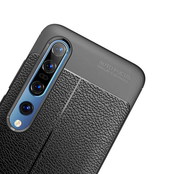 Xiaomi Mi 10 Kılıf Niss Antişok Korumalı Deri Silikon Kapak - 9