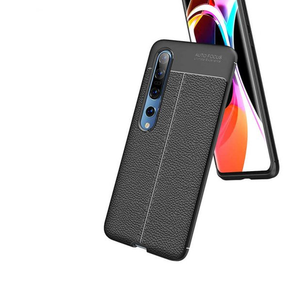 Xiaomi Mi 10 Kılıf Niss Antişok Korumalı Deri Silikon Kapak - 10
