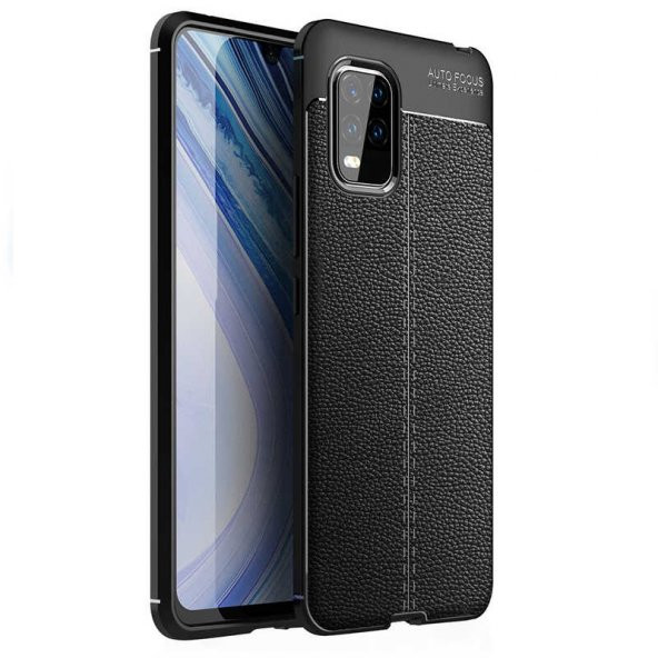 Xiaomi Mi 10 Lite Kılıf Niss Antişok Korumalı Deri Silikon Kapak - 2
