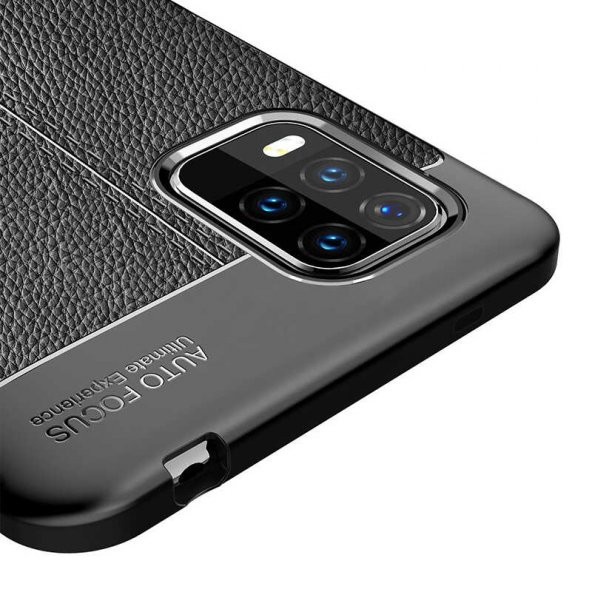 Xiaomi Mi 10 Lite Kılıf Niss Antişok Korumalı Deri Silikon Kapak - 9