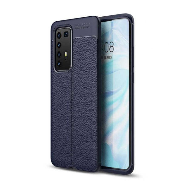 Huawei P40 Pro Kılıf Niss Antişok Korumalı Deri Silikon Kapak - 4