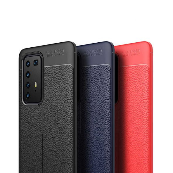 Huawei P40 Pro Kılıf Niss Antişok Korumalı Deri Silikon Kapak - 5