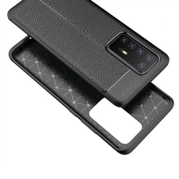 Huawei P40 Pro Kılıf Niss Antişok Korumalı Deri Silikon Kapak - 6