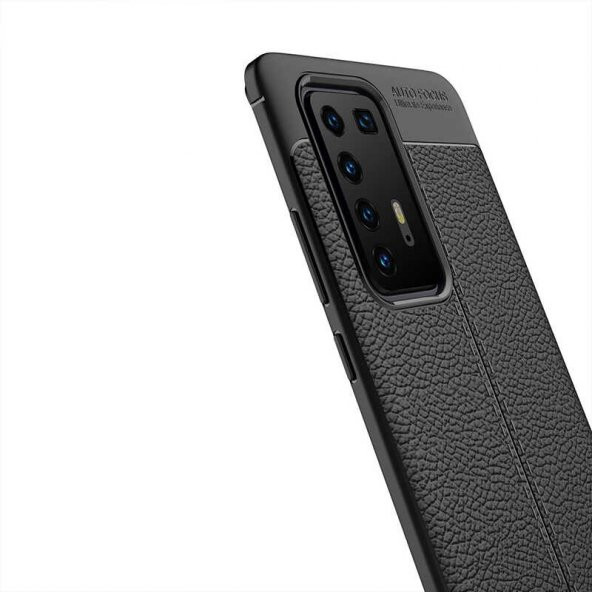 Huawei P40 Pro Kılıf Niss Antişok Korumalı Deri Silikon Kapak - 7