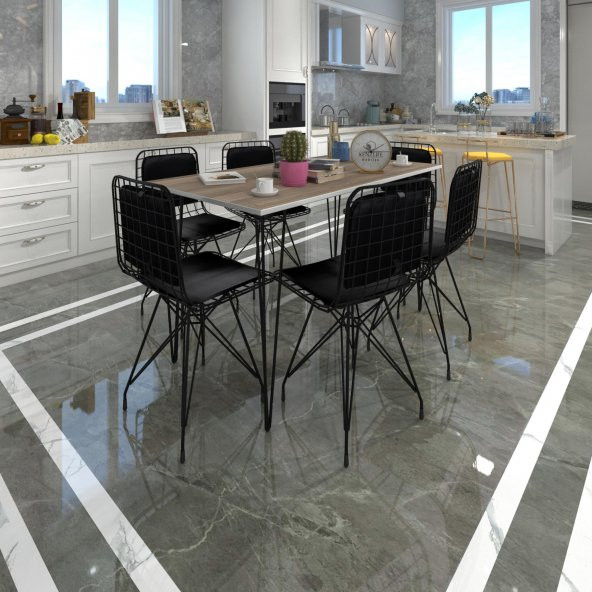 Knsz masa sandalye takımı hem75mazlum crdsyh 130*070 sm 6 sandalye syhsyh sırt minderli ürün görseli 1