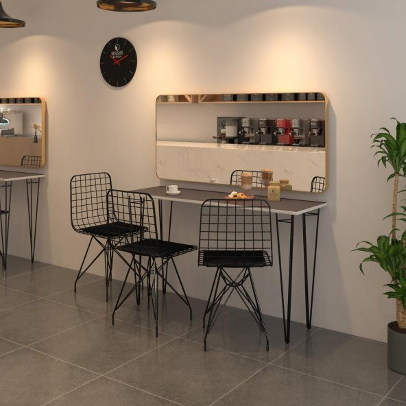 Knsz masa sandalye takımı hem75mazlum grisyh 140*040 3 sandalye syhsyh ürün görseli 1