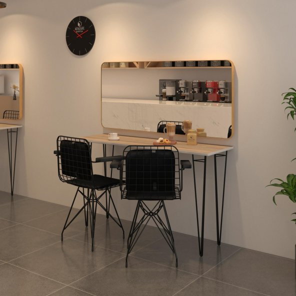 Knsz masa sandalye takımı hem75mazlum crdsyh 100*040 klçsm 2 sandalye syhsyh kolçaklı sırt minderli ürün görseli 1