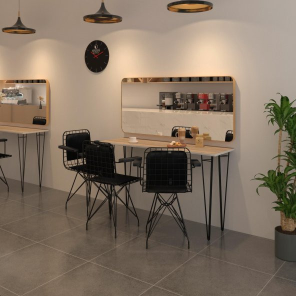 Knsz masa sandalye takımı hem75mazlum crdsyh 120*040 klçsm 3 sandalye syhsyh kolçaklı sırt minderli ürün görseli 1