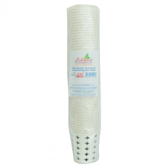 Karton Bardak 7 Oz Kullan At Çay Kahve Sıcak Kağıt Otomat Bardağı 50 li 1 Paket - 2