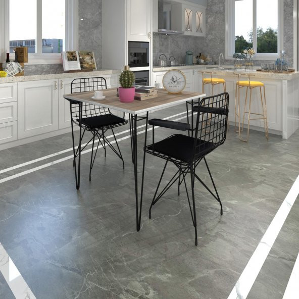 Knsz masa sandalye takımı hem75mazlum crdsyh 060*060 klç 2 sandalye syhsyh kolçaklı ürün görseli