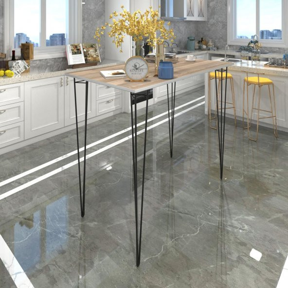 Knsz masa sandalye takımı hem105zengin crdsyh 130*090 6 sandalye syhsyh kolçaklı ürün görseli 1