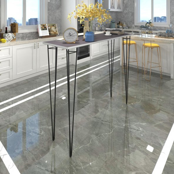 Knsz masa sandalye takımı hem105zengin grisyh 120*040 3 sandalye syhsyh kolçaklı sırt minderli ürün görseli 1