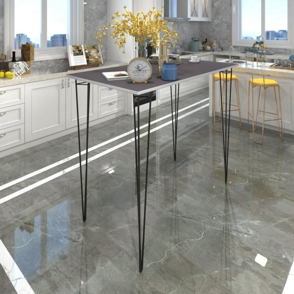 Knsz masa sandalye takımı hem105zengin grisyh 100*070 4 sandalye syhsyh kolçaklı