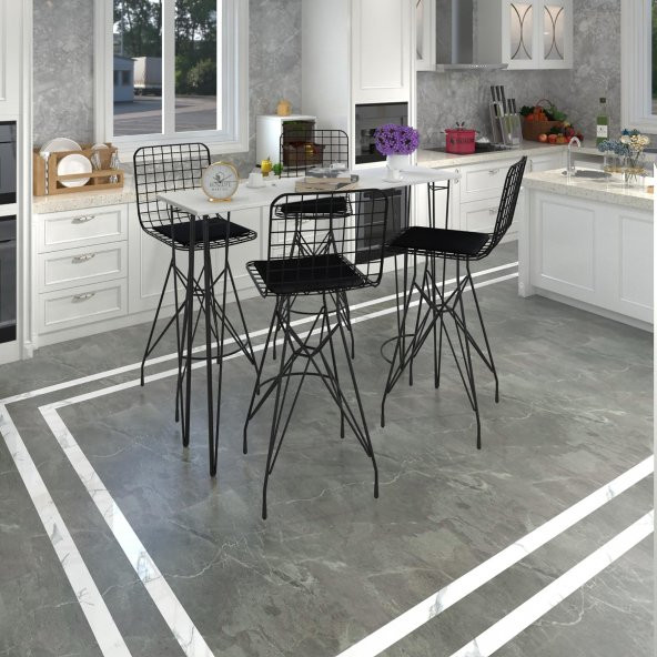 Knsz masa sandalye takımı hem105zengin byzsyh 140*040 4 sandalye syhsyh - 1