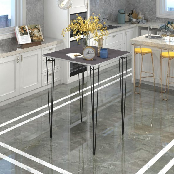 Knsz masa sandalye takımı hem105zengin grisyh 060*060 1 sandalye syhsyh kolçaklı sırt minderli ürün görseli 1