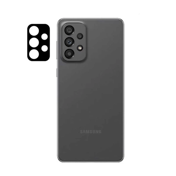 Gpack Samsung Galaxy A73 5G Kamera Lens Koruyucu Cam Siyah