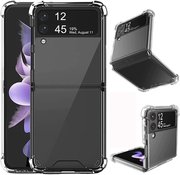 Gpack Samsung Galaxy Z Flip 3 Kılıf AntiShock Korumalı Silikon - 2