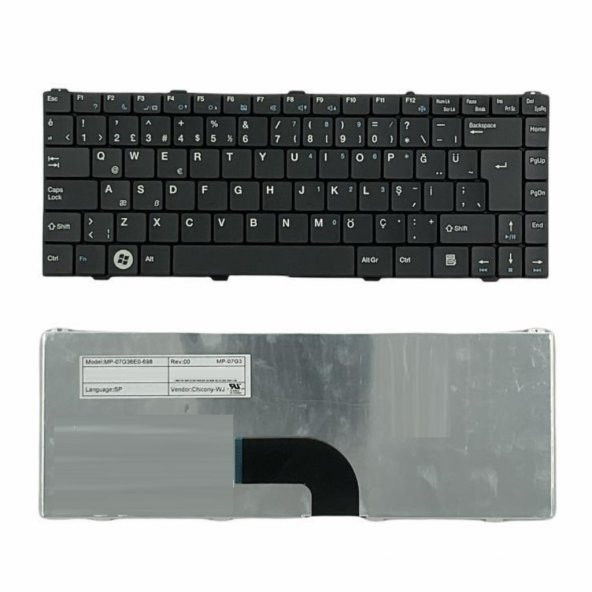 Grundig GNB1440 GNB1445 GNB1455 KLAVYE TÜRKÇE SN5071D mp-07g36tq-698 Compal PBL10 Notebook Klavye - Tuş Takımı