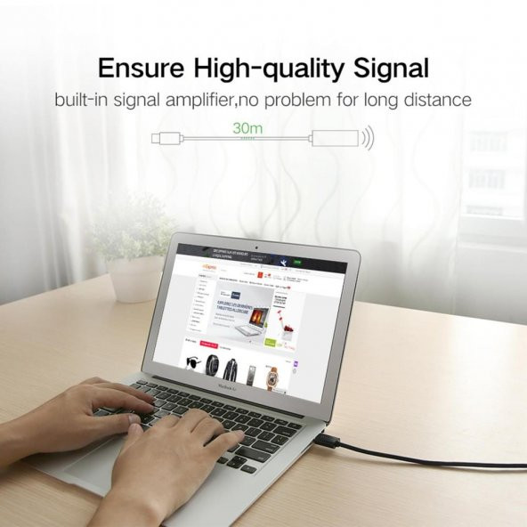 Ugreen USB 2.0 Sinyal Güçlendiricili Uzatma Kablosu 5 Metre - 6