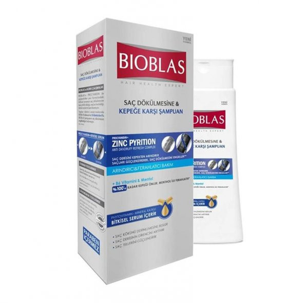 Bioblas 2’si 1 Arada Kepek Karşıtı Şampuan – Mentol Ferahlığı 360 ML - 1
