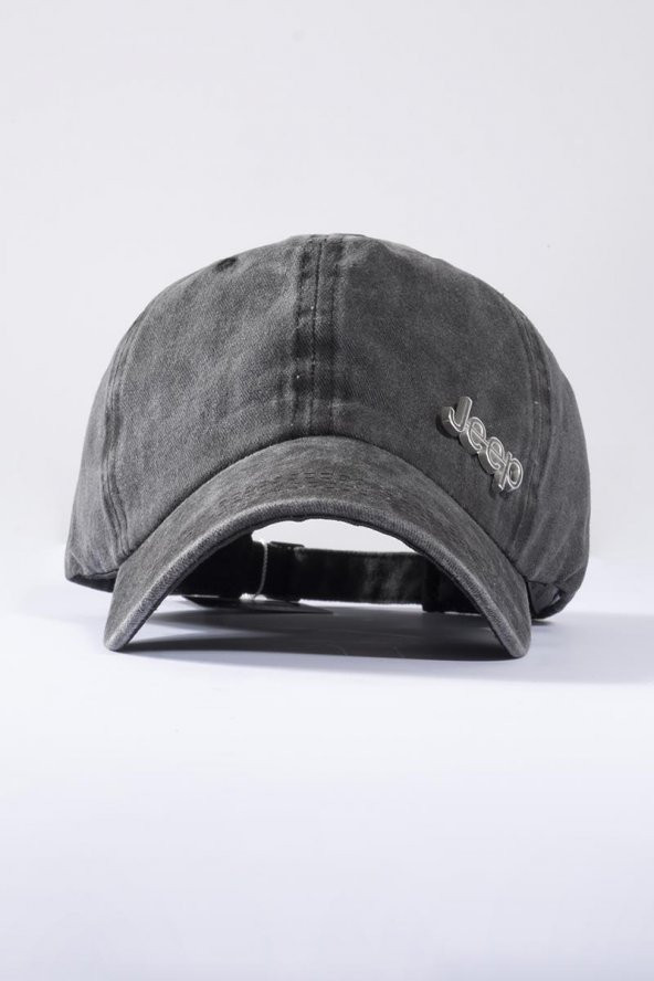 Perlotus Jeep Metal Logolu Siyah Eskitme Beyzbol Şapka - 2