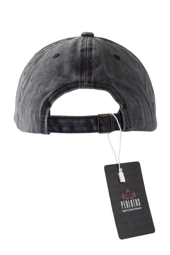 Perlotus Jeep Metal Logolu Siyah Eskitme Beyzbol Şapka - 5