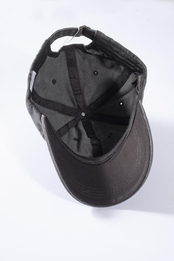 Perlotus Jeep Metal Logolu Siyah Eskitme Beyzbol Şapka - 6