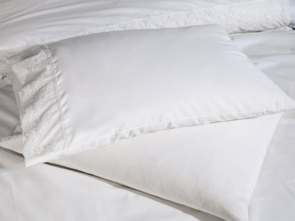 Fransız Dantelli Elani Çeyizlik Nevresim Takımı Krem - Resim 3