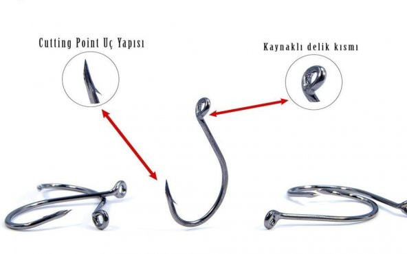 Fujin Cut SSW Delikli Kaynaklı Çapraz Octopus Kancası - 2