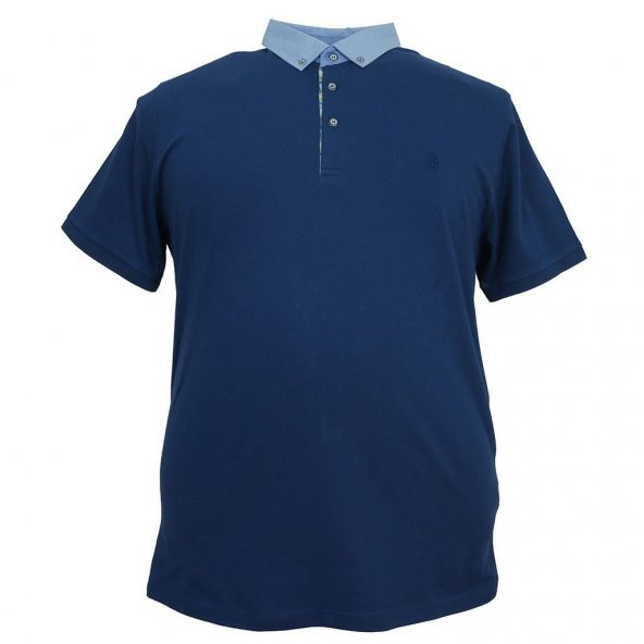 Erkek Büyük Beden Battal Boy Gömlek Yaka Likralı Tişört ( Beden Bilgisi Açıklama Bölümündedir ) - 2