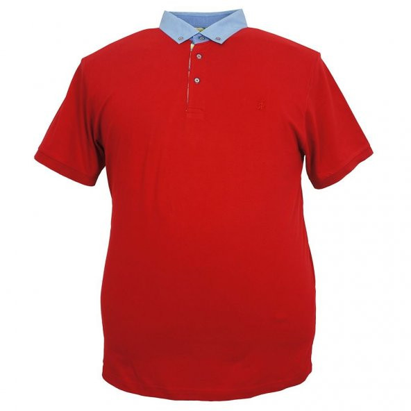 Erkek Büyük Beden Battal Boy Gömlek Yaka Likralı Tişört ( Beden Bilgisi Açıklama Bölümündedir ) - 3