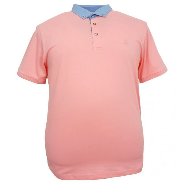 Erkek Büyük Beden Battal Boy Gömlek Yaka Likralı Tişört ( Beden Bilgisi Açıklama Bölümündedir ) - 6