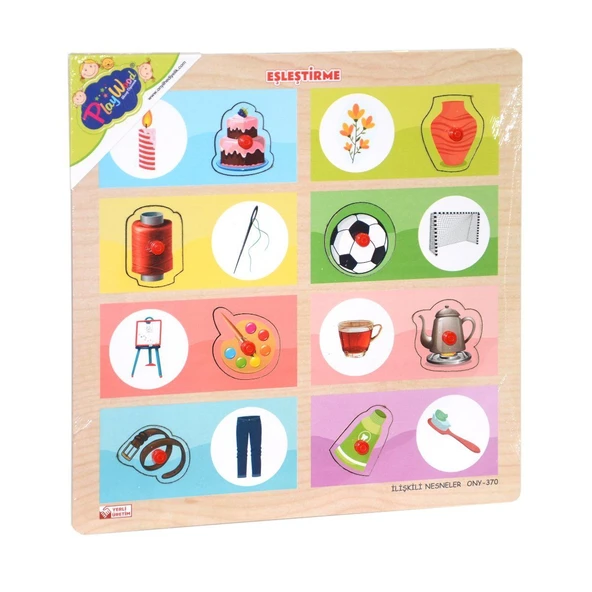 ONY-369-370 Ahşap Tutmalı Eşleştirme İlişkili Nesneler -Onyıl - 2