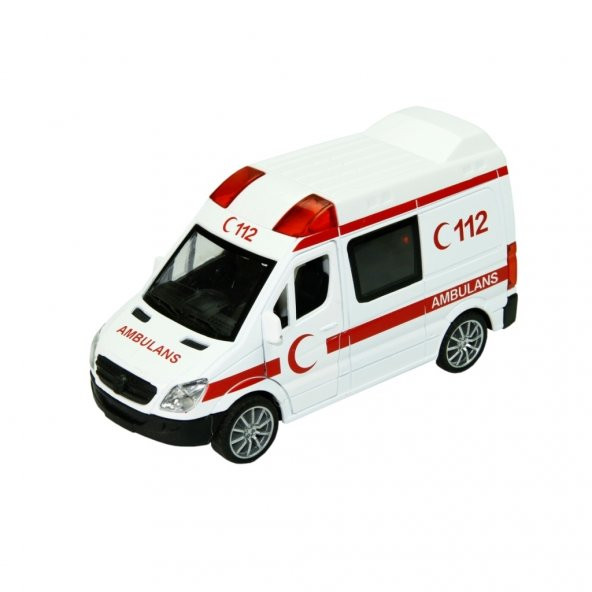 Kutulu Çekbırak Ambulans 1:30 Oyuncak VAR-TIN-588B