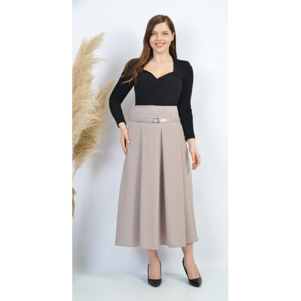 SORALLİNE BAYAN ETEK ETAMİN DESEN BAHARLIK 755 TAŞ