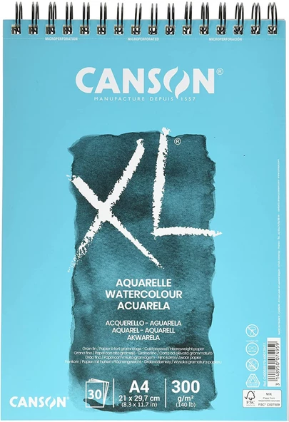 Canson XL Aquarel A4 300gr 30yp Suluboya Defteri / 400039170