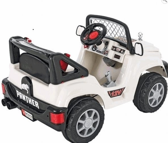 Pilsan Panther 12V Uzaktan Kumandalı Akülü Araba Beyaz 05-118 - 2