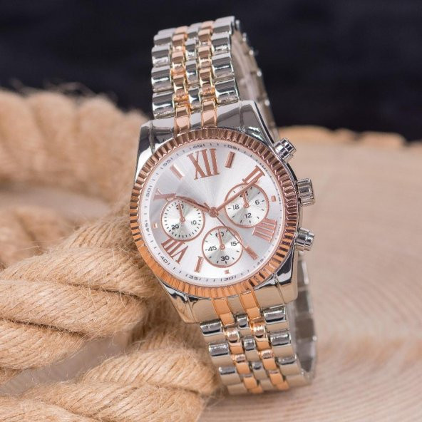 Trend Yeni Sezon Rose Silver Kasa Çelik Unisex Kol Saati ST-303992 - 3