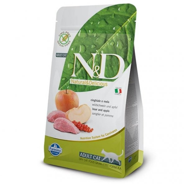 N&D Tahlsz Yetişkin Domuz Etli Elmalı Çuvaldan Dökme Kedi Maması 1 KG - 1