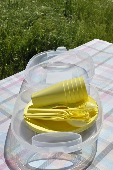 32 Parça Eko Piknik Seti (SARI) - Resim 2