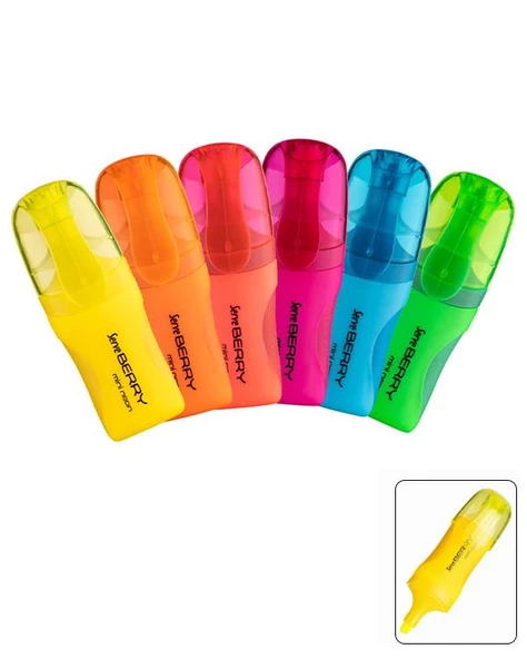 Serve Berry Mini Neon Fosforlu Kalem 6lı - 2