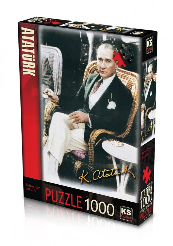 KS Puzzle 1000 Parça Atatürk Kahve İçerken