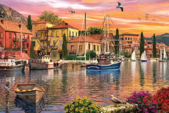 KS Puzzle 2000 Parça Harbour Sunset Limanada Gün Batımı - 2