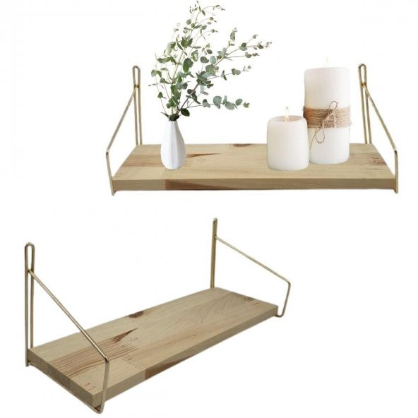 Buffer Ahşap Duvar Rafı 40 cm - 1