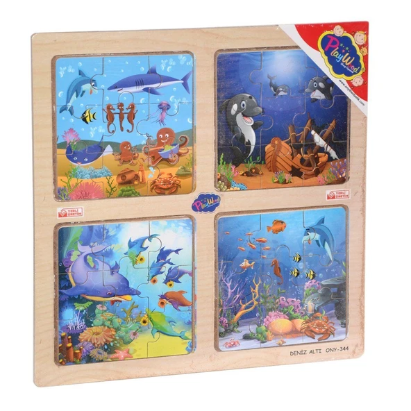 ONY-343/344/345/346 Ahşap Eğitici 4'lü Puzzle -Onyıl - 4
